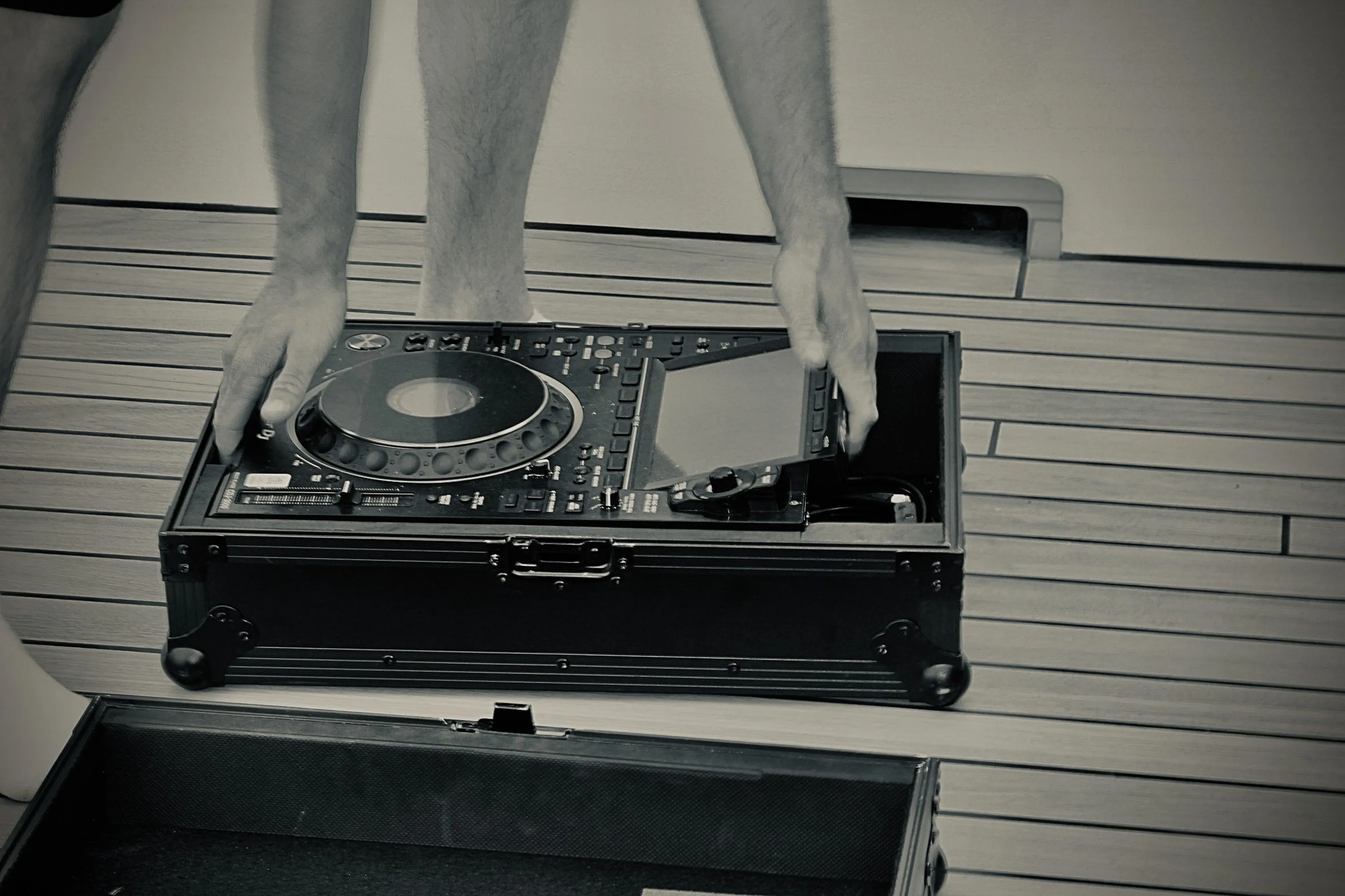 DJ Table Black or White Decor rental in Split, Croatia — Cosmic Production