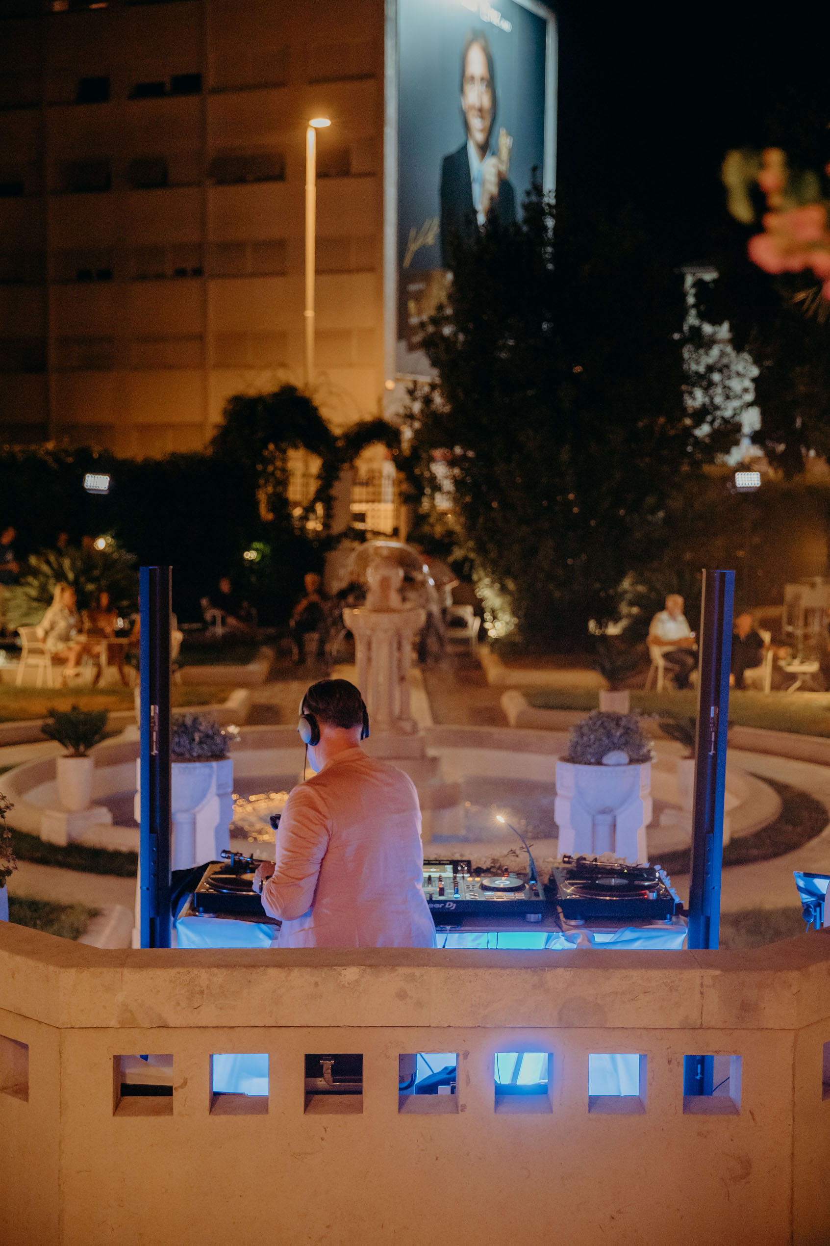 DJ performing at a fashion show outdoor event in Split — Cosmic Production
