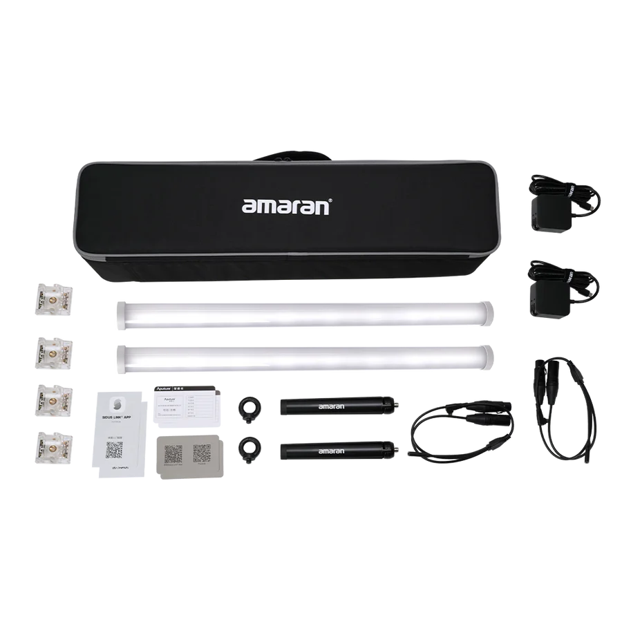 Amaran PT2C Pack Light Tube Rental Croatia - Cosmic Production Amaran PT2C Pack Light Tube Rental Croatia - Cosmic Production Photo of the Amaran PT4C Tube with carry case, chargers and contents of the box